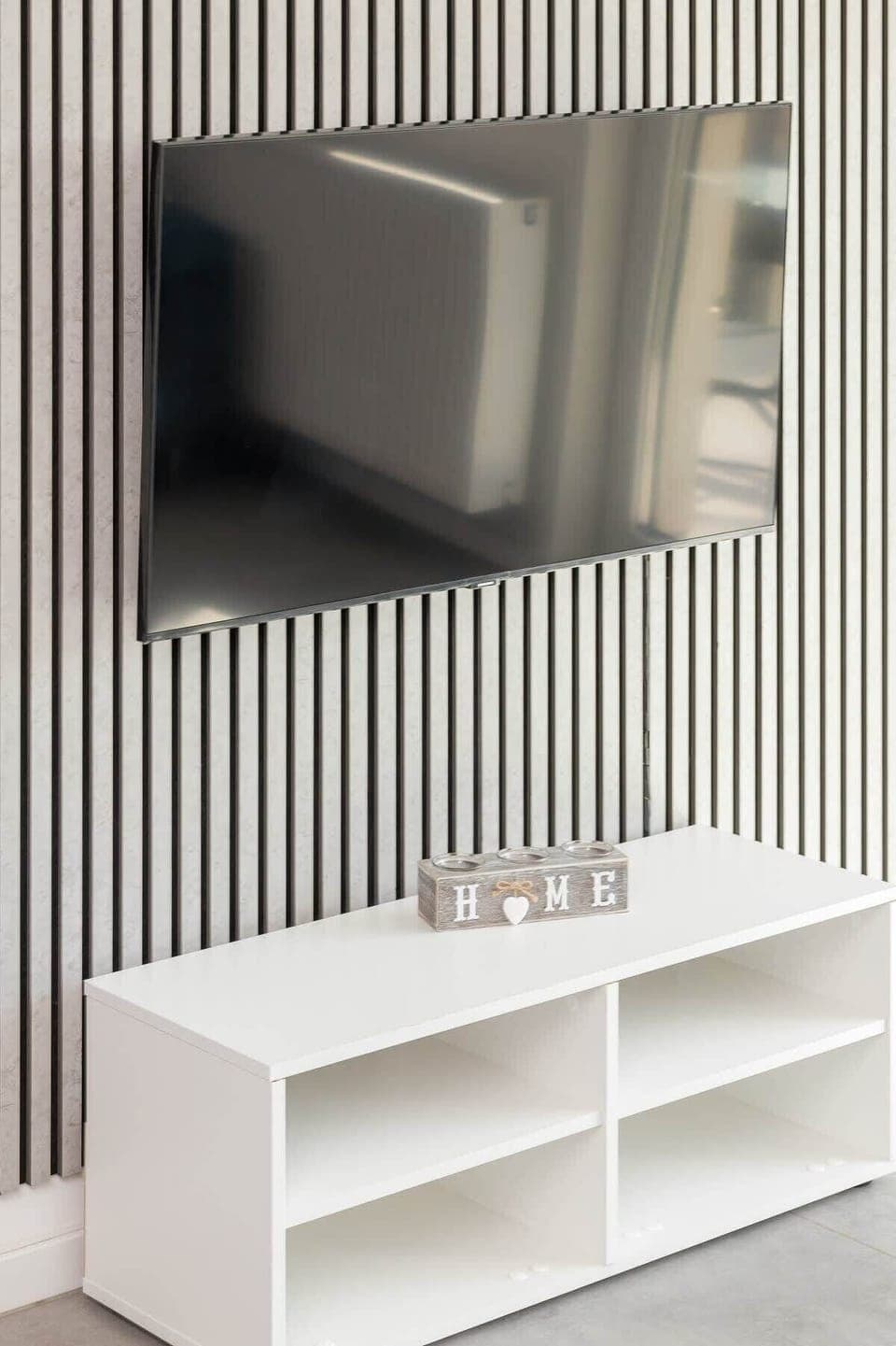 Enjoy your favorite shows on the flat-screen television in the elegant living area.