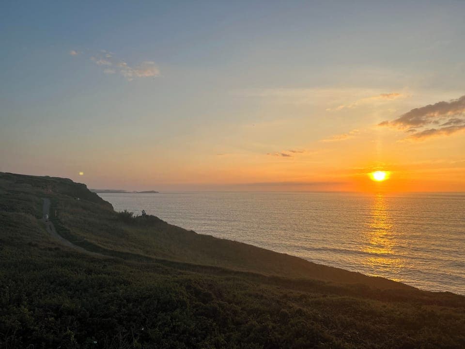 Watergate Bay Cliff Path at Sunset
