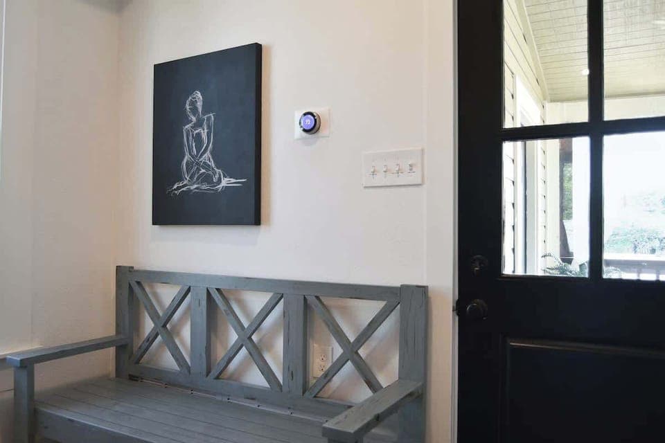 Sadie Street 2nd floor landing nook - and door to covered patio