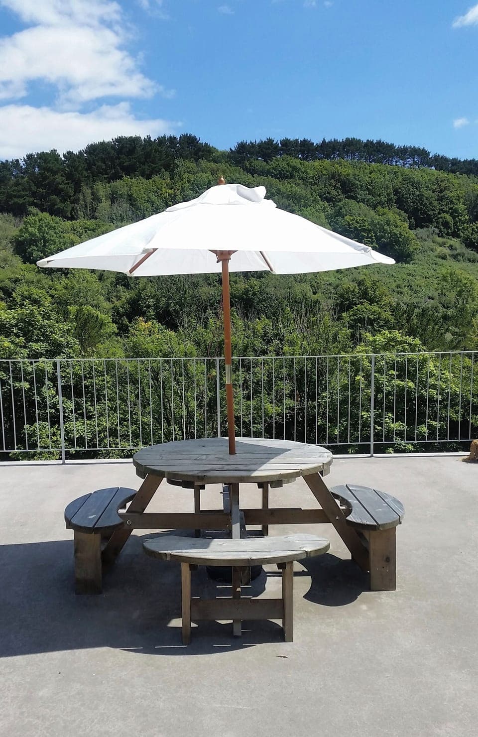 Large terrace with seating