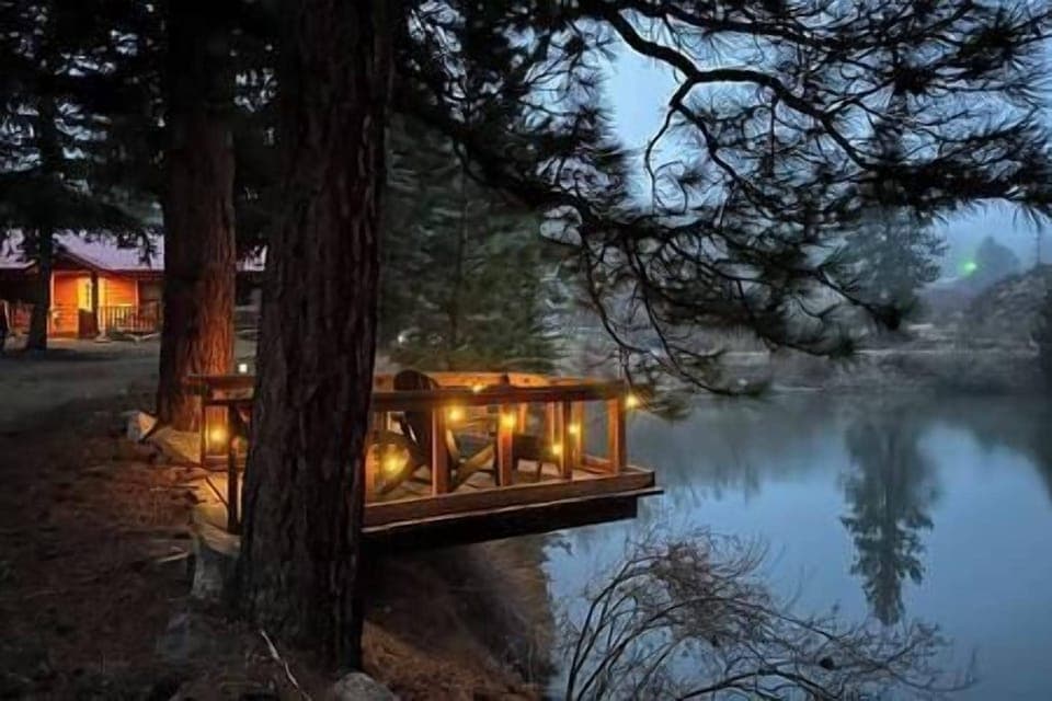 Mountains, water, log cabin. Your private oasis awaits you at Serenity Ponds.