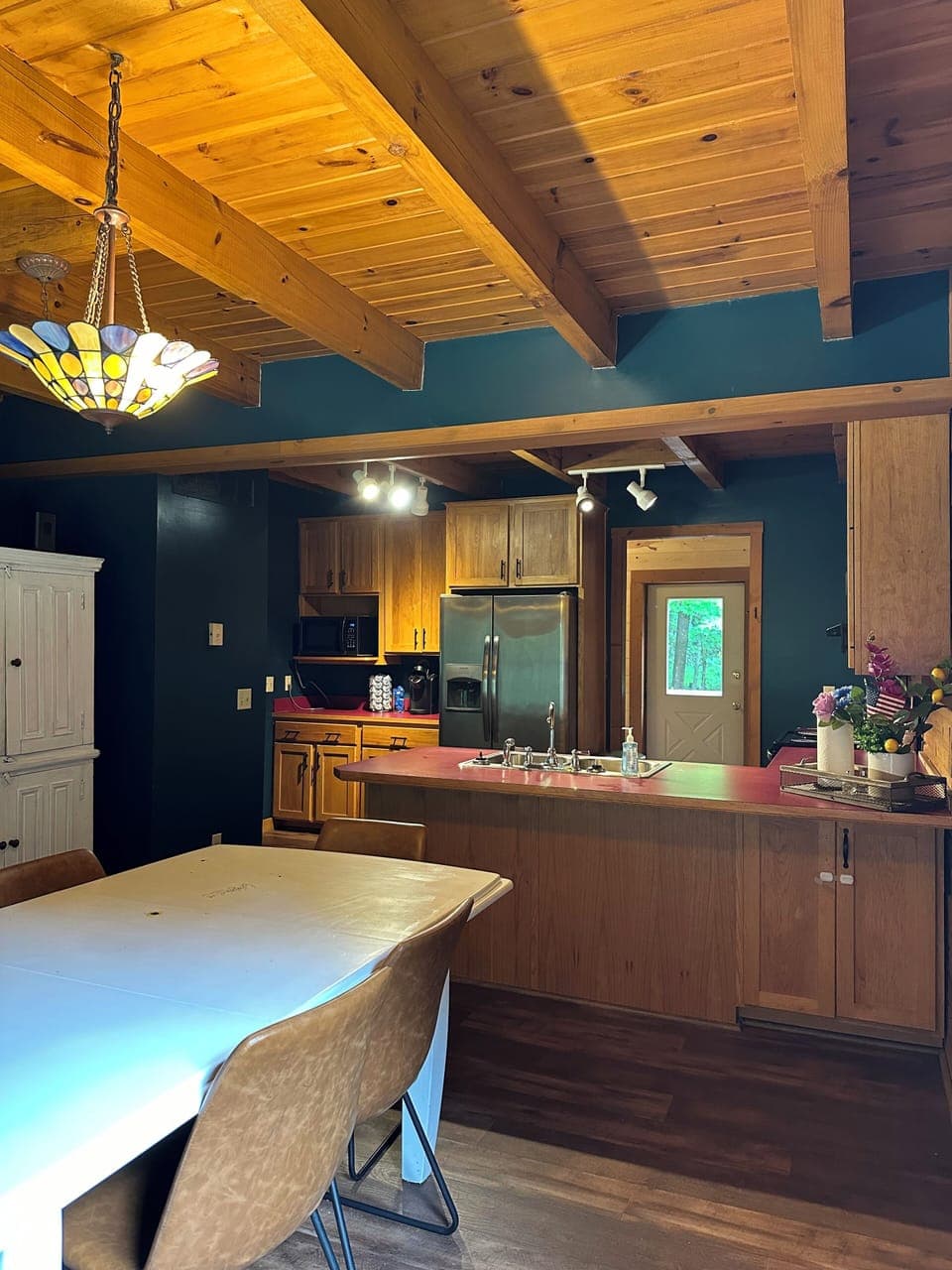 Dining room and kitchen