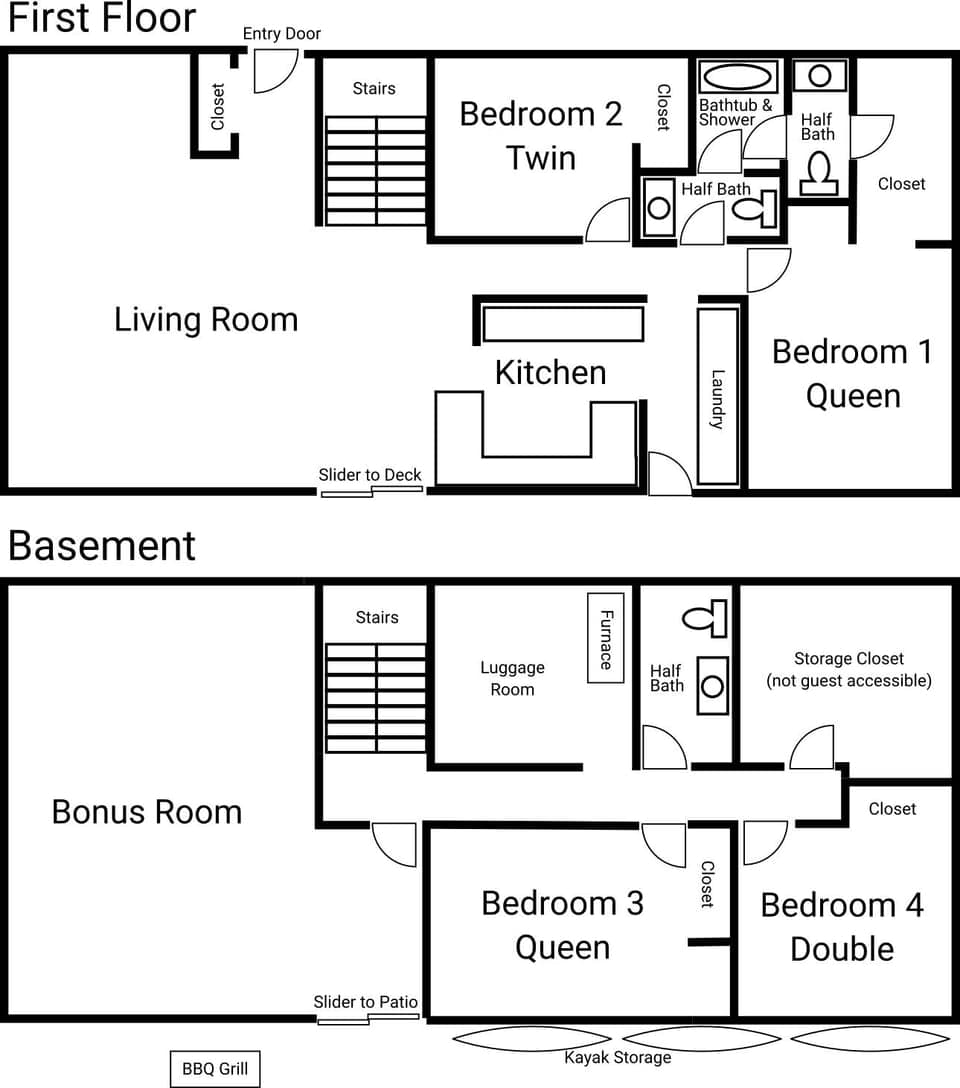 Floorplan of the two story house!