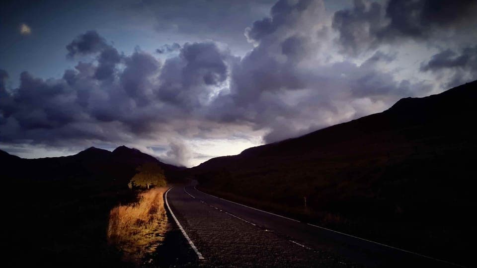 Arriving in the mountains