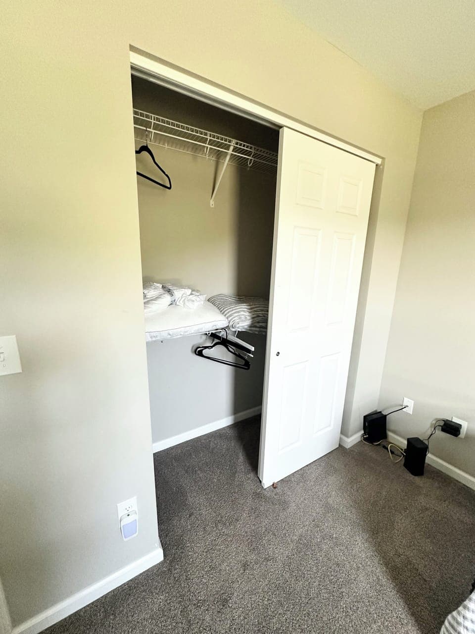 Twin Closet with linens for Trundle bed