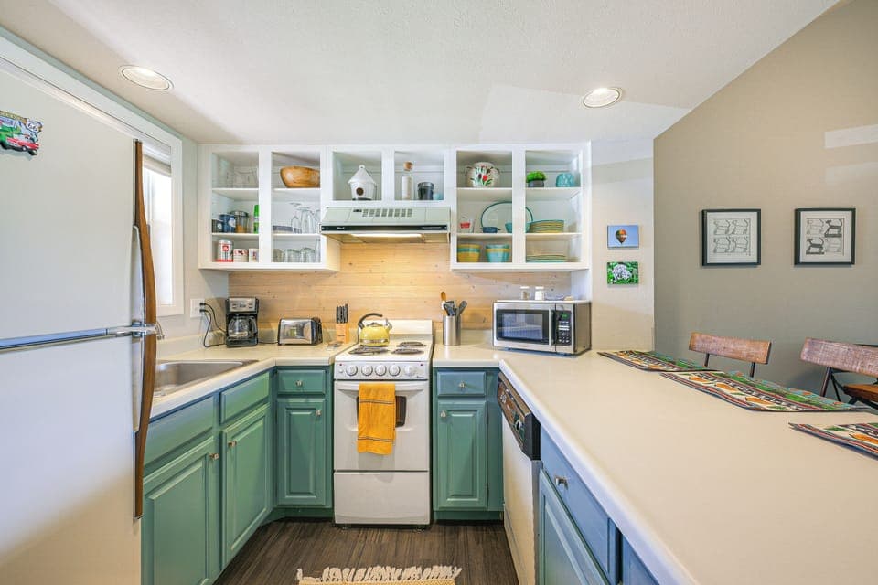 Kitchen | Single-Story Unit | 1st-Floor Studio Condo