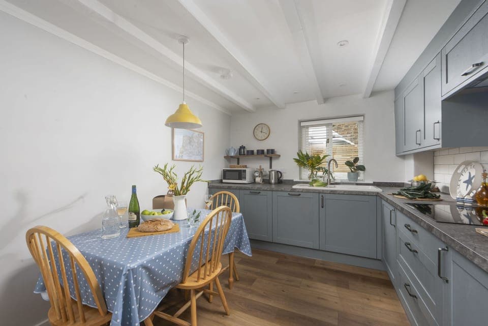 Bowjy Cottage, St Agnes. Ground Floor: The kitchen is superbly equipped with everything you'll need during your stay