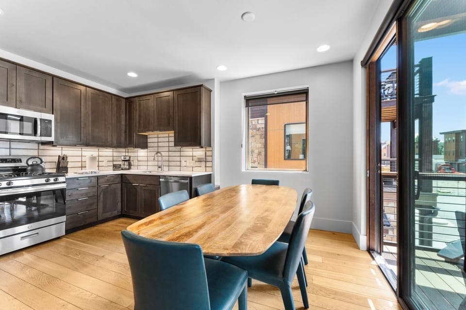 Dining table that seats up to 6.