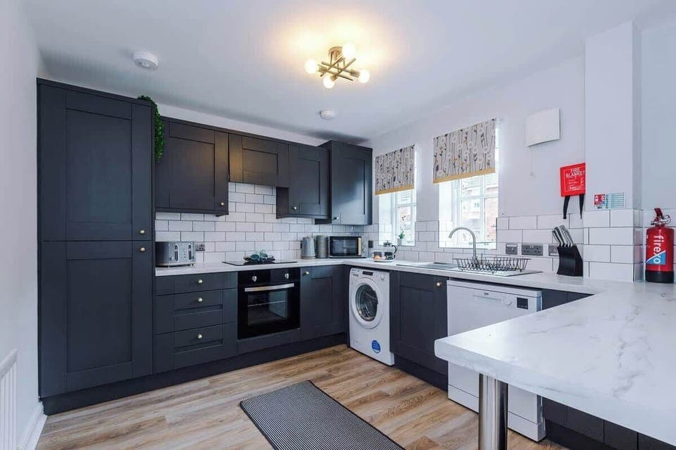 The fully equipped kitchen has everything you need for a long or short stay in Chester.