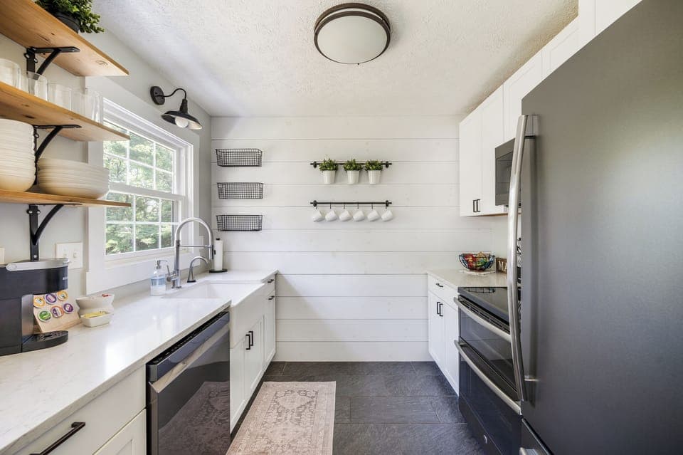 Fully stocked Kitchen with loads of natural light!