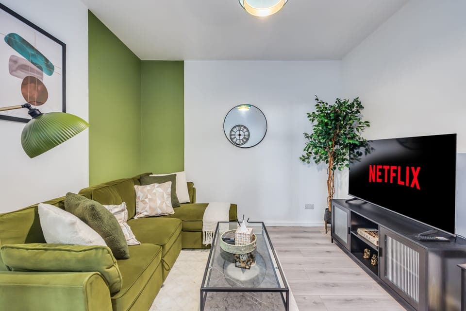 Racist living room with 55” TV