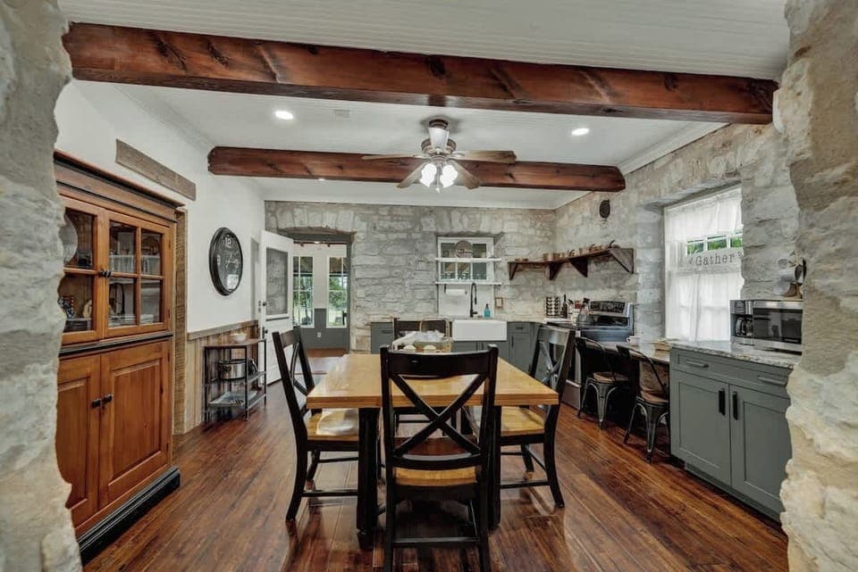The beautiful kitchen has everything you need to make a delicious meal or just a quick snack.