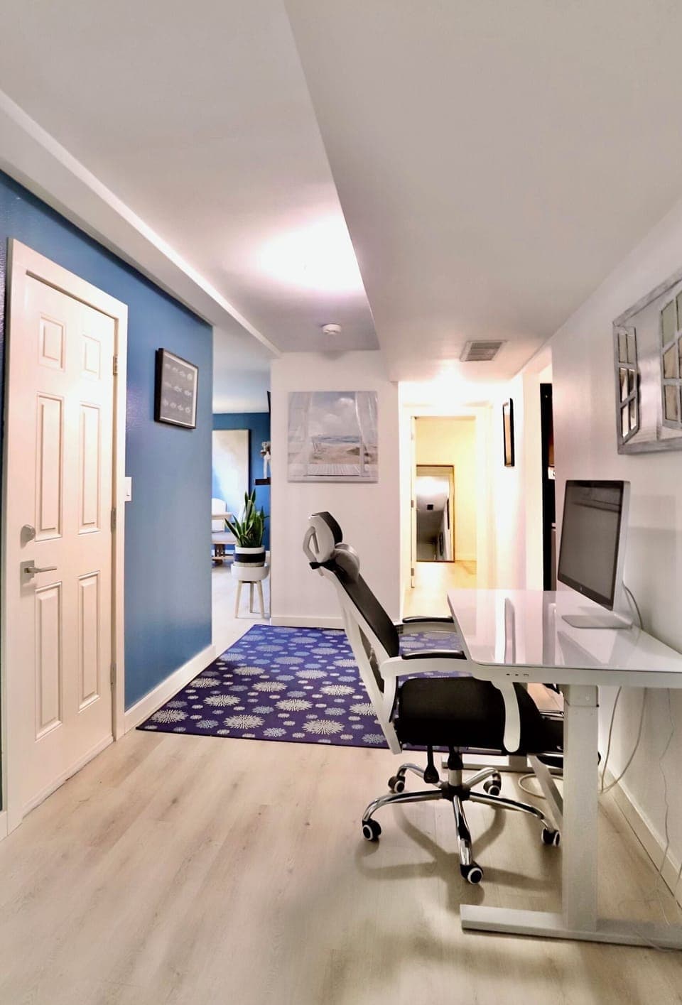 Work space with lift desk in 1st FL. 