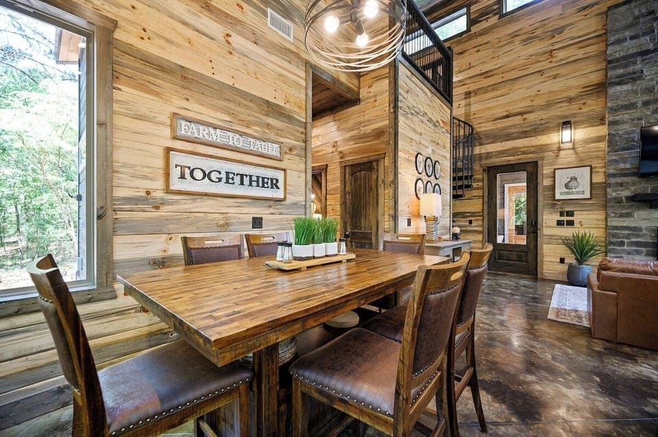 Room from everyone at the table.