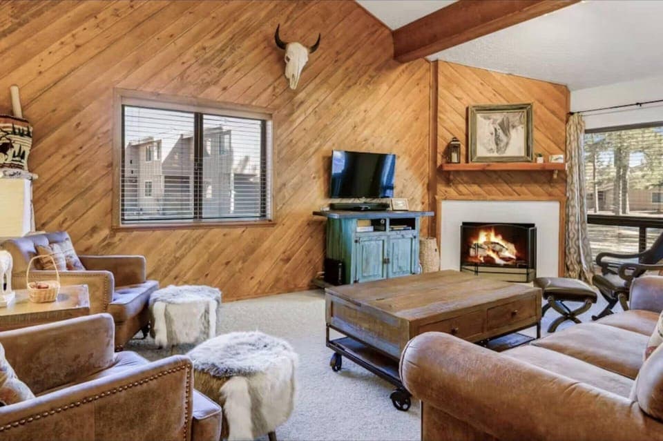 Cozy and convenient gas fireplace and large living area