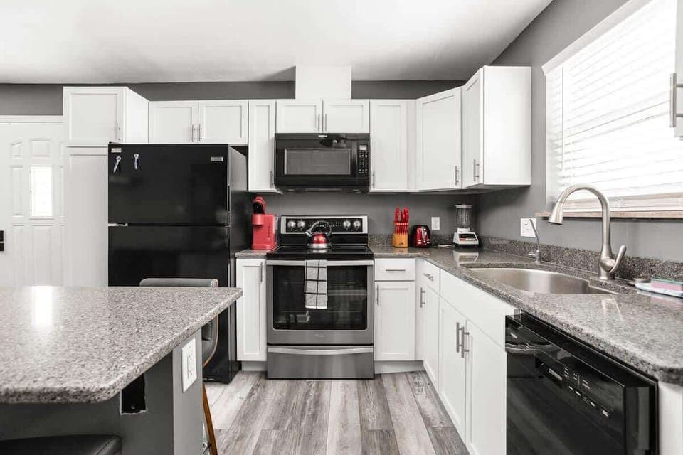 Plenty of counter space and appliances for convenient dining in!