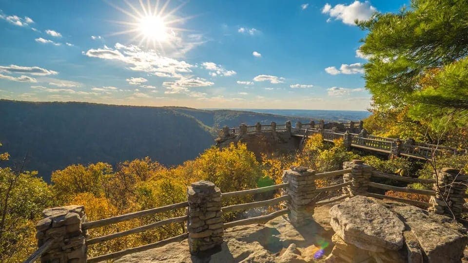 21 mins drive to Coopers Rock State Forest