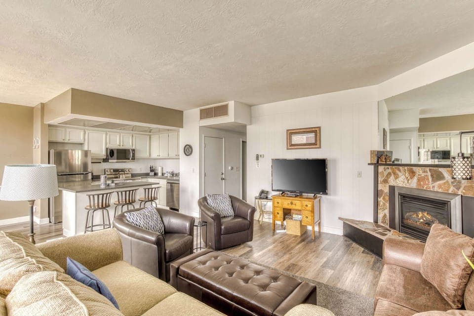 Relax in style! This modern, open-concept space is perfect for gatherings or quiet moments. 