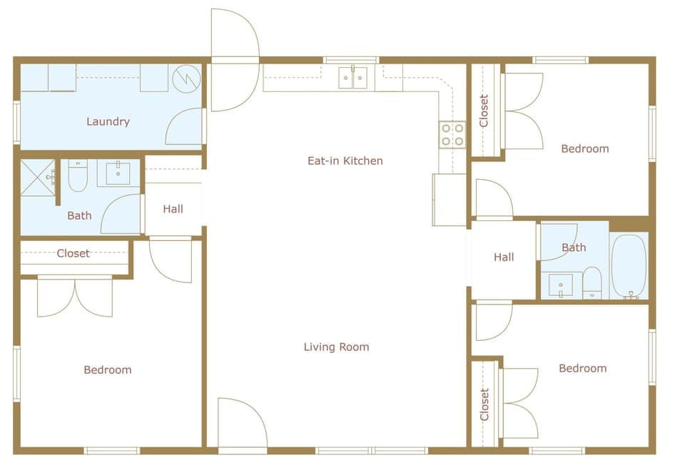 The layout of our home.