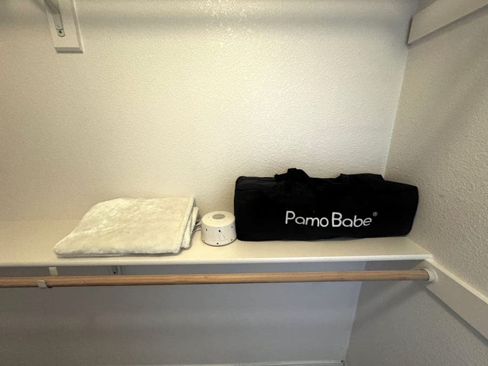 Children's Pack&Play, white noise machine , and blanket