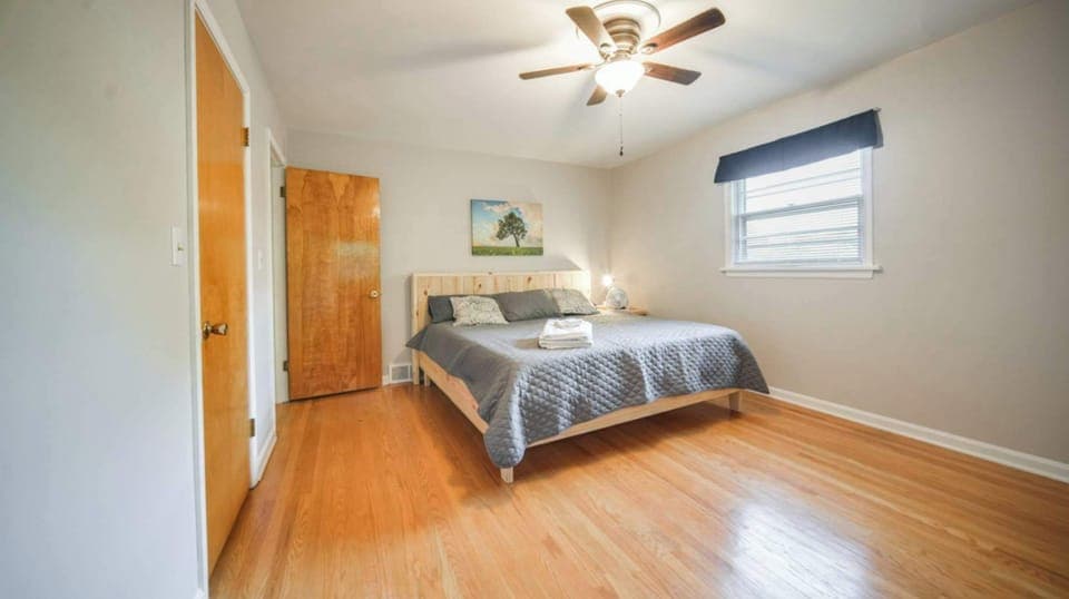 Bedroom 2: Tranquil bedroom, designed for maximum comfort and peaceful slumbers. Your perfect night’s sleep awaits!