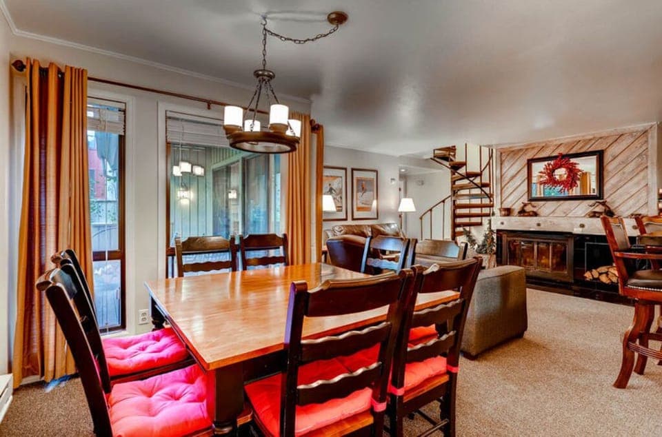 Spacious dining area perfect for family meals and gatherings.