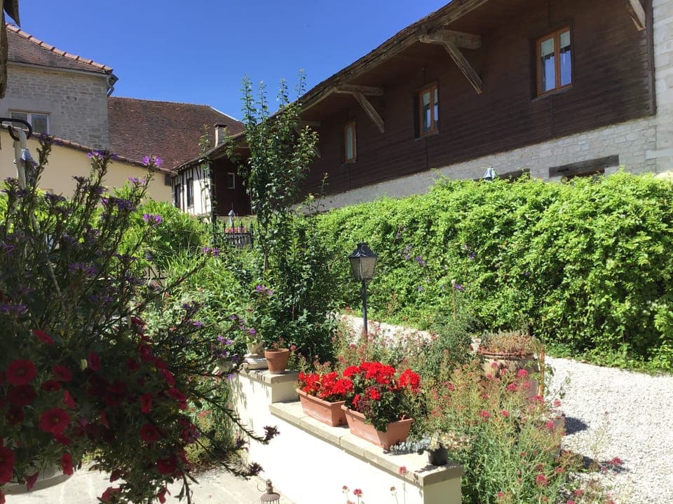 Our courtyard, with Les Hirondelles, Les Moineaux and Les Tourterelles