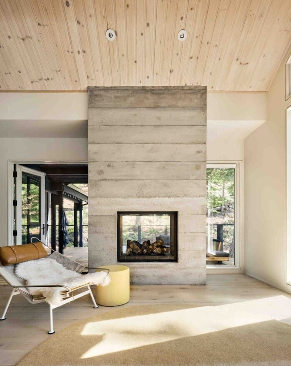 Clean, calm, and composed — this is your haven in the woods.