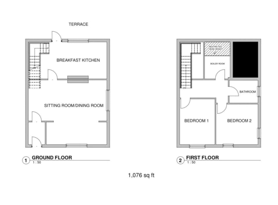 Explore the layout of Moat Cottage with this detailed floor plan, helping you make the most of your self-catering stay in North Yorkshire.