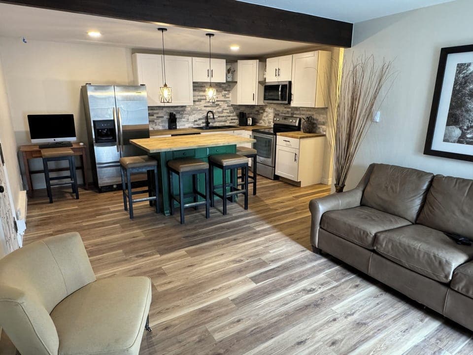 Living Room flows right into the kitchen