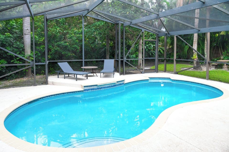 Screened in Heated Pool
