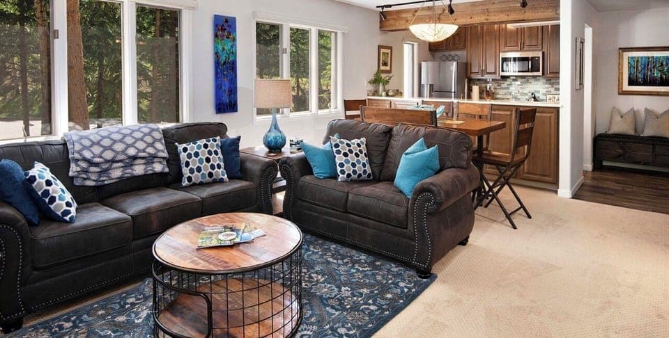 Open concept living and dining