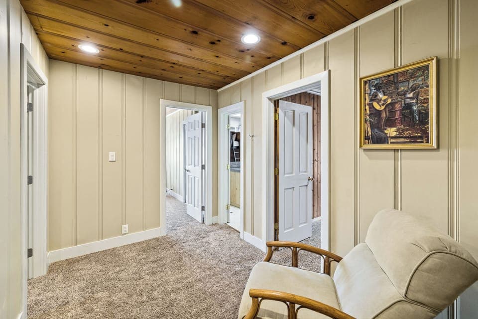 Enjoy a good book in the cozy reading chair