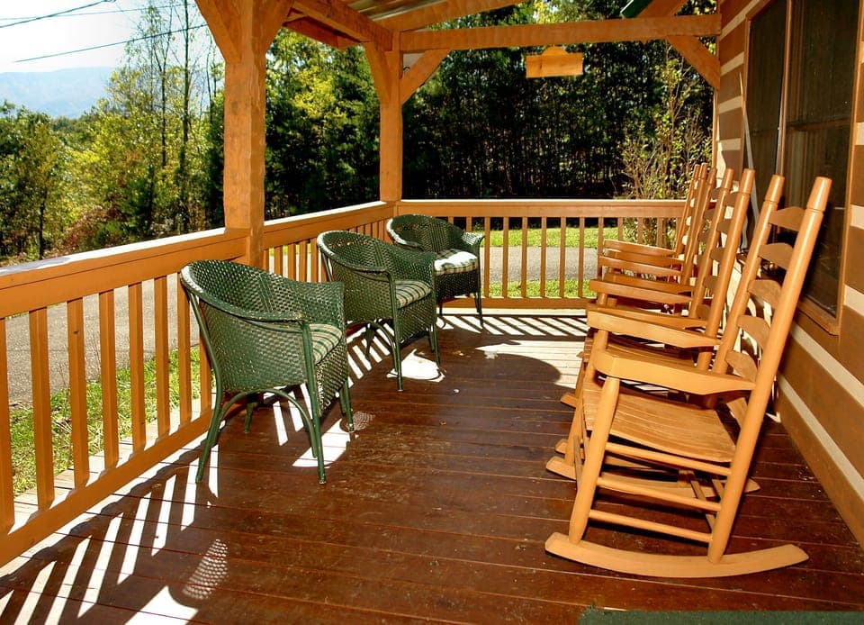 Relax on the porch and enjoy the view