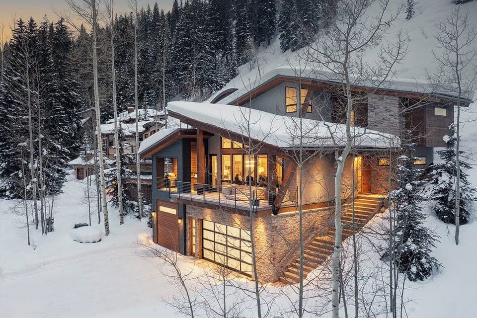 Winter Home Exterior