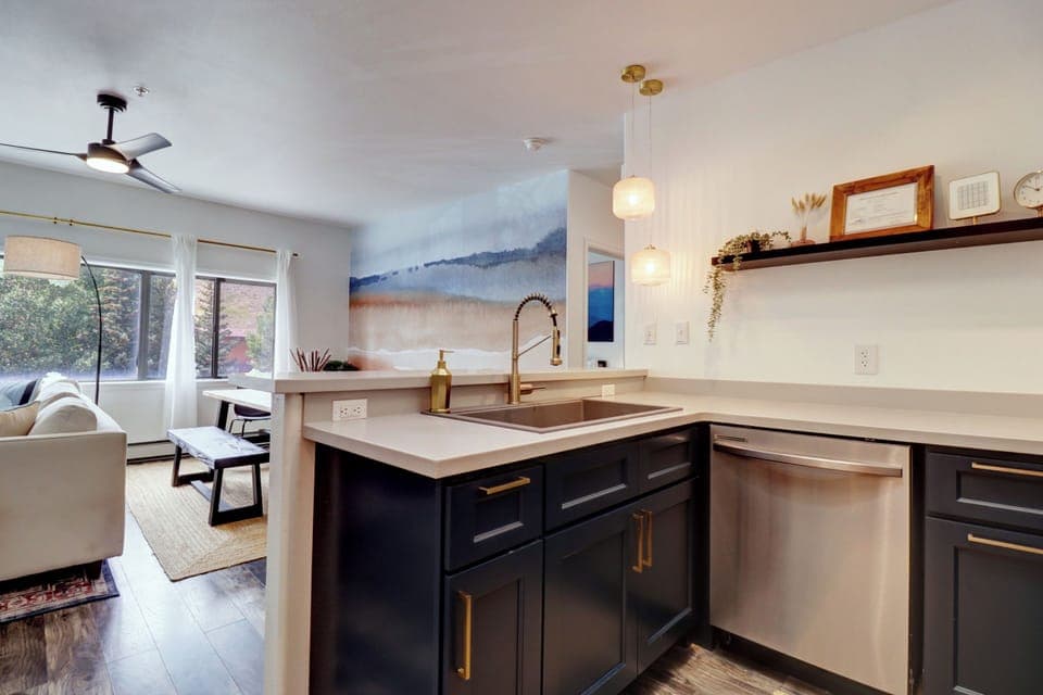Open concept kitchen and dining area