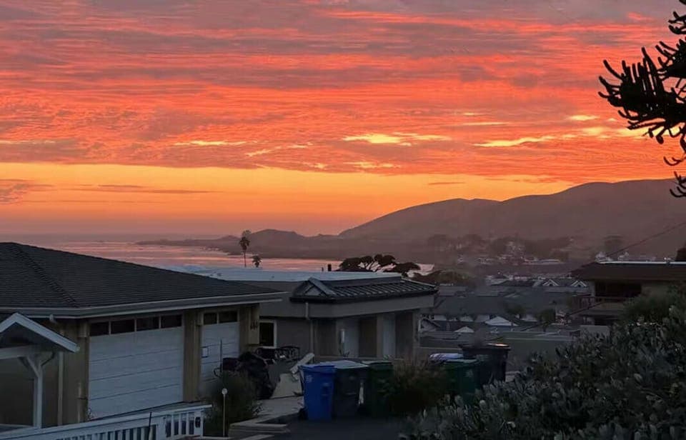 Sunset seen from the front Deck