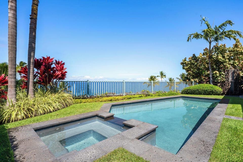 Hot tub off of main pool