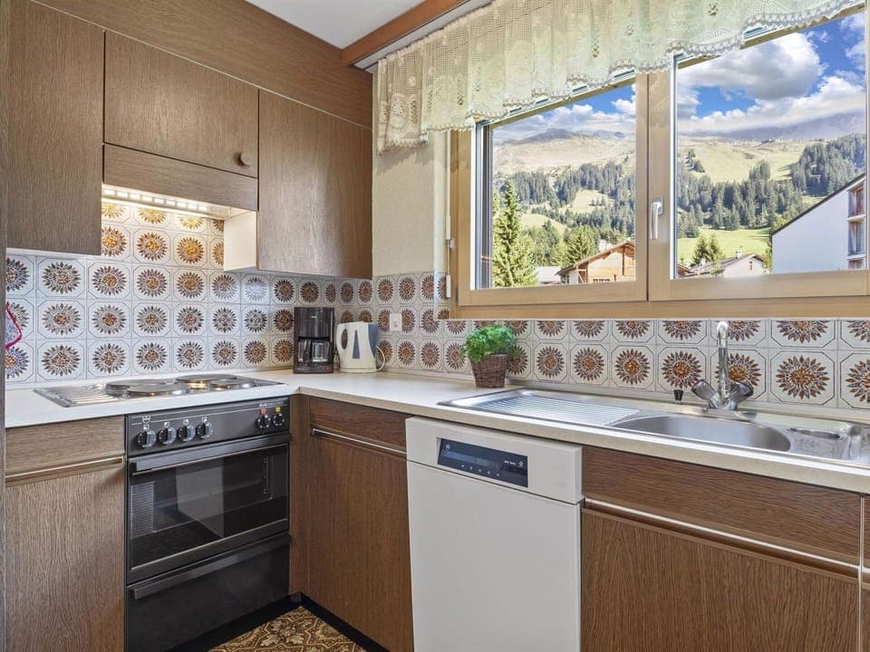 Cabinetry, Countertop, Property, Kitchen Stove, Wood, Kitchen, Houseplant, Building, Kitchen Appliance, Interior Design