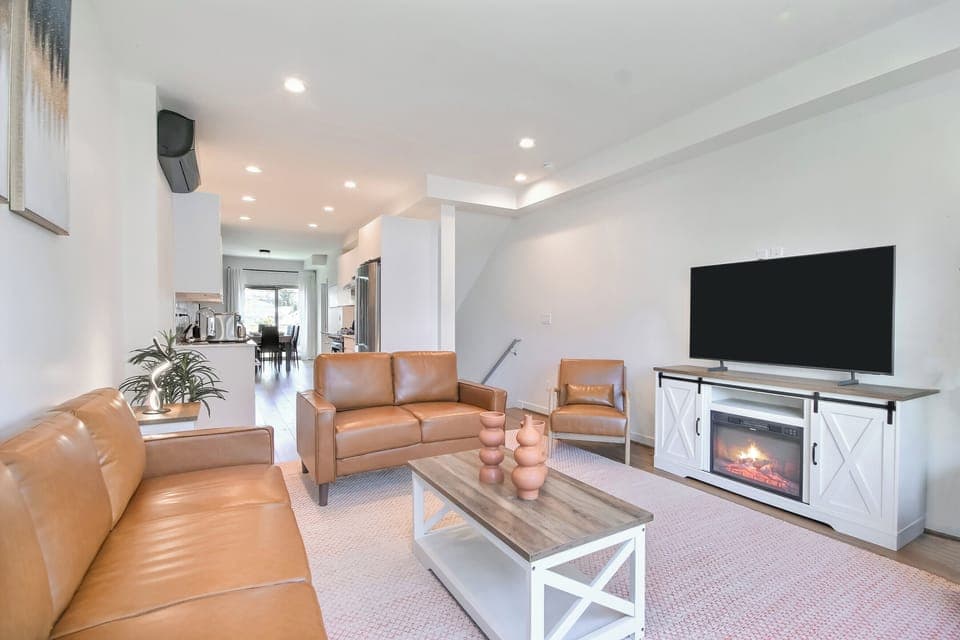 fully furnished modern living room area