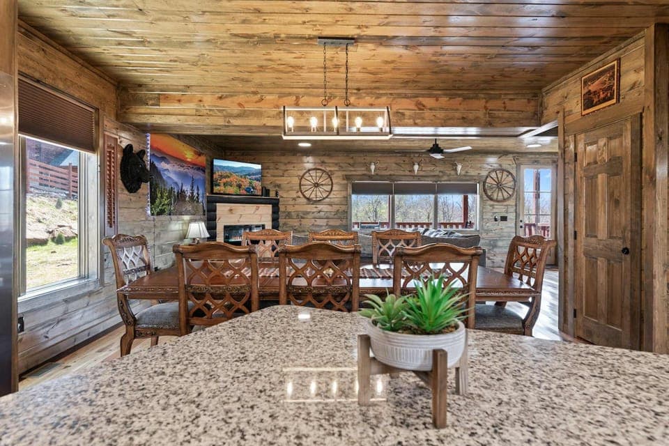 The inviting, open kitchen offers ample space & all the comforts of home