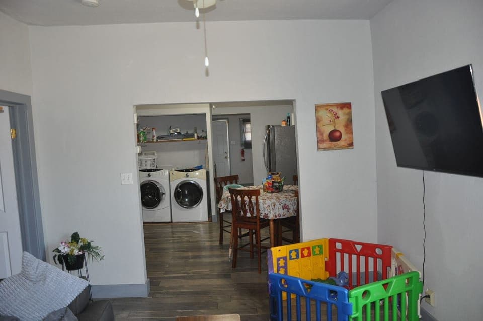 Playpen and kid toys available upon request
