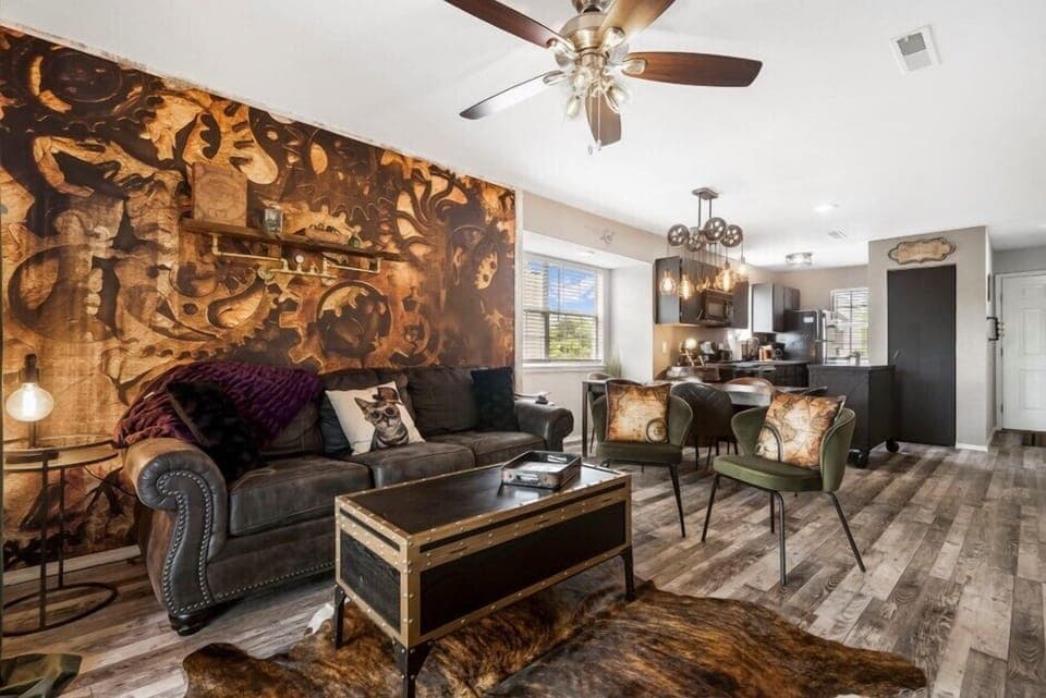 You’ll feel transported to another world in the open Living Room with Smart TV