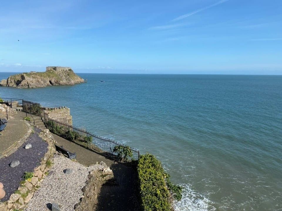St Catherine's Island seen from the end of St Mary's Street