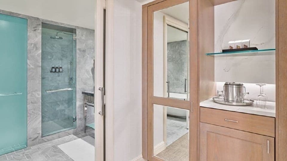 Stand alone tub and shower