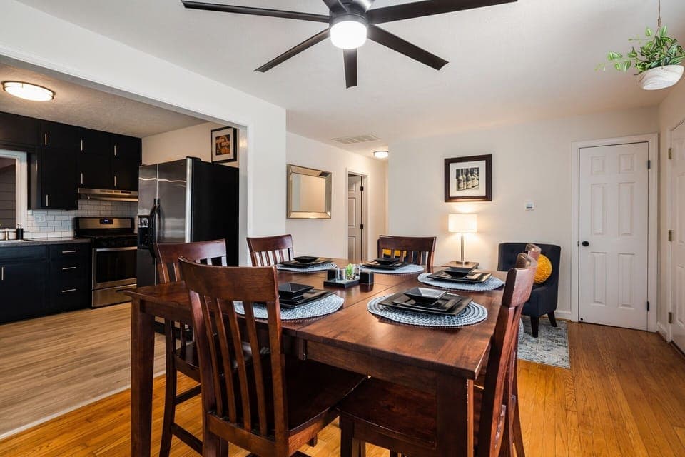 Furniture, Table, Hardwood, Indoors, Dining Room