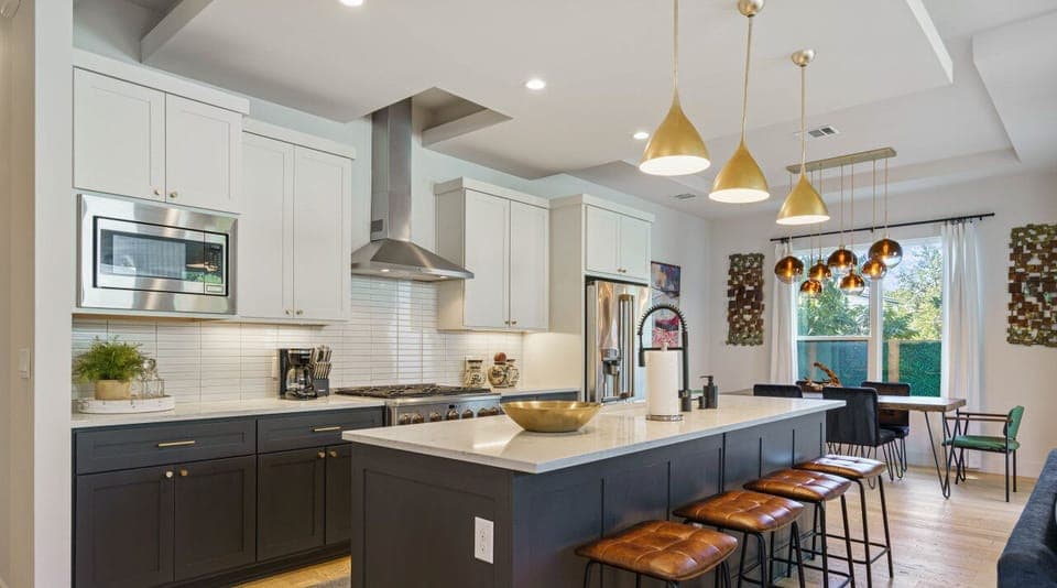 Massive kitchen with all the essentials plus island seating