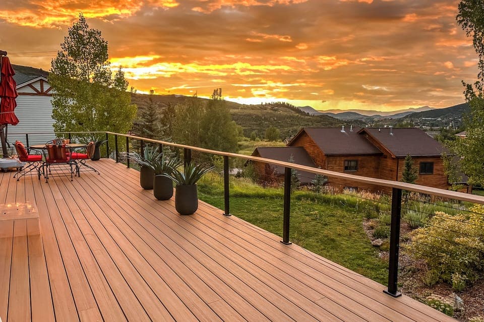 Epic views from huge private backyard deck.