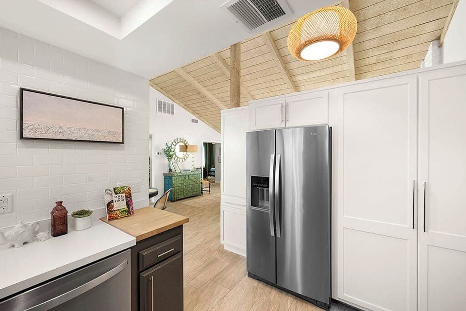 Pantry and dish storage.