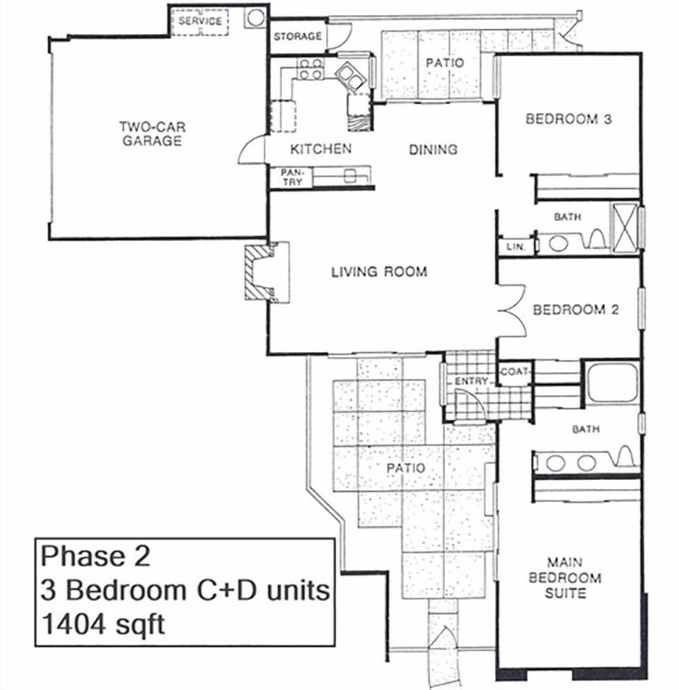 Floorplan. This is the largest unit available in the Canyon Sands community. 